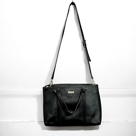 🌻Kate Spade Black Leather Newbury Lane Loden Purse Shoulder Bag Crossbody main image 5